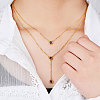 SHEGRACE 925 Sterling Silver Two-Tiered Necklaces JN699C-3