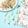 50Pcs Alloy Enamel Pendant Decorations HJEW-YW00386-4