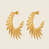 Stainless Steel C-shaped Angel Wing Stud Earrings SR8841-1-3
