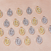 SUPERFINDINGS 20Pcs 2 Colors Alloy Micro Pave Cubic Zirconia Pendants FIND-FH0008-96-3