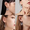 4Pair 4 Style Filigree Coin Dangle Earrings EJEW-SW00009-4