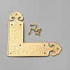 Brass Corner Protector for Cabinet Furniture KK-WH0062-239G-1