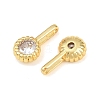 Brass Pave Cubic Zirconia Charms KK-K340-45G-02-2