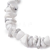 Synthetic White Howlite Chip Beaded Stretch Bracelets for Women Men BJEW-JB10652-05-3