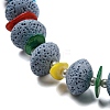 Dyed Lava Rock with Shells NJEW-Z031-01C-2