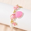 Ocean Brass Enamel Starfish Shell Shape Charm Bracelets for Women KK-CBA68DA-16G-04-3
