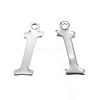 304 Stainless Steel Letter Charms X-STAS-F039-01I-P-2