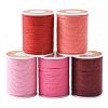 5 Rolls 5 Colors Round Waxed Polyester Cord YC-FS0001-02E-1