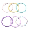 6Pcs 6 Color Glass Seed Beaded Stretch Bracelets Set BJEW-JB09509-1