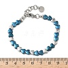 Heart Non-magnetic Synthetic Hematite Link Chain Bracelets for Women BJEW-Z148-07P-01-3