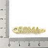 Word AMOR Rack Plating Brass Micro Pave Clear Cubic Zirconia Pendants KK-Z053-11G-01-3