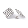 Non-Tarnish 304 Stainless Steel Rhombus Stud Earrings for Women EJEW-E199-02P-2