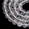 Natural Mica Quartz(Quartz with Mica Inclusions) Round Beads Strands G-C270-B03-6mm-4