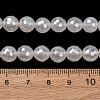 Electroplated Natural Agate Beads Strands G-B191-A07-8mm-20-5