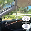2Pcs 201 Stainless Steel Paw Print Shape & Rainbow Crystal Glass Hanging Suncatcher HJEW-TA00447-9