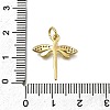 Brass Micro Pave Clear Cubic Zirconia Pendants ZIRC-I070-041G-3