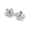 Brass Micro Pave Clear Cubic Zirconia Bead Caps KK-V015-06P-1