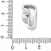 Brass Initial Beads KK-B167-27P-01F-3