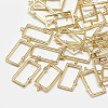Brass Open Back Bezel Pendants X-KK-N200-035-2