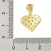 Heart Rack Plating Brass Micro Pave Cubic Zirconia Pendants KK-Z074-55G-3