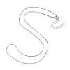 Brass Square Snake Chain Necklace for Men Women MAK-YW0001-08-1