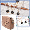 Alloy Enamel Number Charms Locking Stitch Markers AJEW-PH01457-01-4