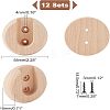 CHGCRAFT 12 Sets Beech Wood Closet Pole Socket FIND-CA0004-90-2