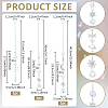 3Pcs 3 Styles Glass & Alloy Hanging Suncatchers AJEW-NB0008-75-2