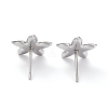 Non-Tarnish 304 Stainless Steel Stud Earring Settings STAS-J032-22-2