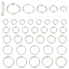 GOMAKERER 40Pcs 5 Styles 925 Sterling Silver Split Jump Rings STER-GO0001-08-1