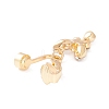 Crystal Rhinestone Butterfly Charm Belly Ring LS-AJEW-F057-16G-2