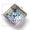 Embossed Glass Rhinestone Pendants GLAA-J101-03A-001VL-3