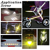 37Pcs PET Safety Reflector Strips Adhesive Stickers AJEW-DJ0005-15-3