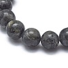 Natural Larvikite Bead Stretch Bracelets X-BJEW-K212-A-046-2