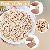700Pcs 3 Styles Unfinished Wood Rondelle Beads WOOD-PA0001-50-6