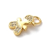 Brass Micro Pave Cubic Zirconia Pendants KK-P292-21A-G-2