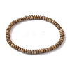 Natural Picture Jasper Rondelle Beaded Stretch Bracelets BJEW-JB09980-09-1