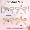 CRASPIRE 4Pcs 2 Colors Alloy Crystal Rhinestone Wedding Shoe Decorations FIND-CP0001-41A-2