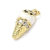 Brass Micro Pave Cubic Zirconia Pendants KK-H255-03G-03-2