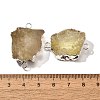 Raw Rough Natural Dyed Quartz Crystal Links Connector Charms G-K189-04S-07-3