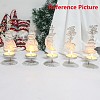 Iron Candle Holder for Christmas AJEW-B008-03-3