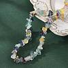 Natural Fluorite Chips Beaded Necklace NJEW-FZ00004-08-1