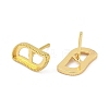 Brass Stud Earring Findings KK-F891-06G-2