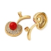 Brass Micro Pave Cubic Zirconia Pendants KK-D390-14G-2