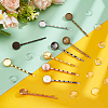 40Pcs 5 Colors Iron Hair Bobby Pin Findings OHAR-UN0010-31-2