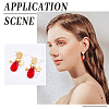 SUPERFINDINGS 24Pcs 2 Colors Hammered Brass Stud Earring Findings KK-FH0002-33-6