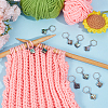 10Pcs Abalone Shell/Paua Shell Pendant Locking Stitch Markers AJEW-BC00021-5