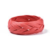 Straw Rope Braided Finger Ring for Women RJEW-T022-004-5