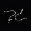Rhodium Plated Sterling Silver Earring Hooks X-STER-E041-14P-5