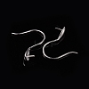 Anti-Tarnish Rhodium Plated Sterling Silver Earring Hooks X-STER-E041-14P-5